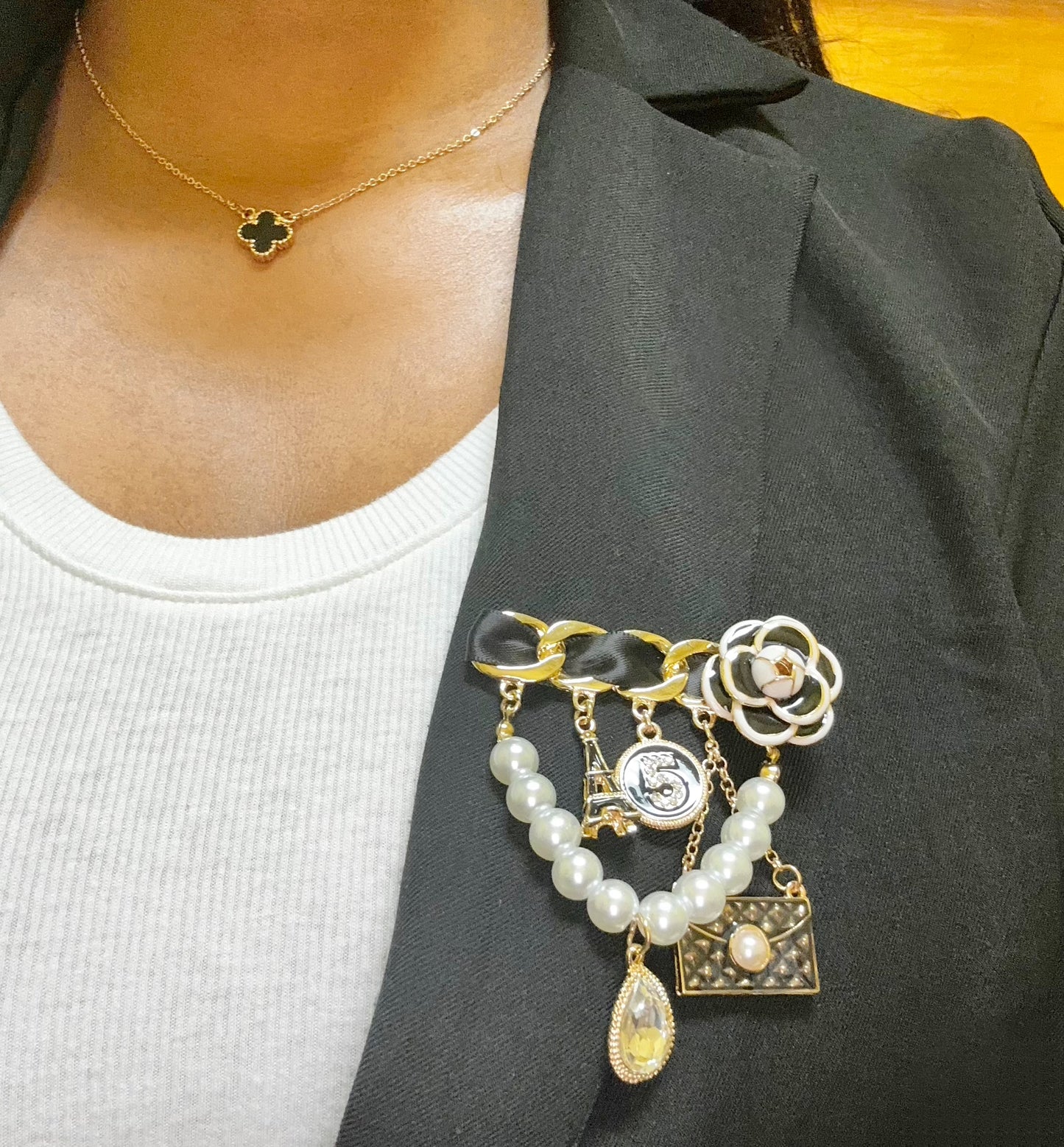 Paris & Pearls Brooches